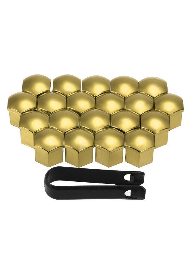 20pcs Universal 21mm Wheel Nut Covers Lug Nut Caps Screw Protector