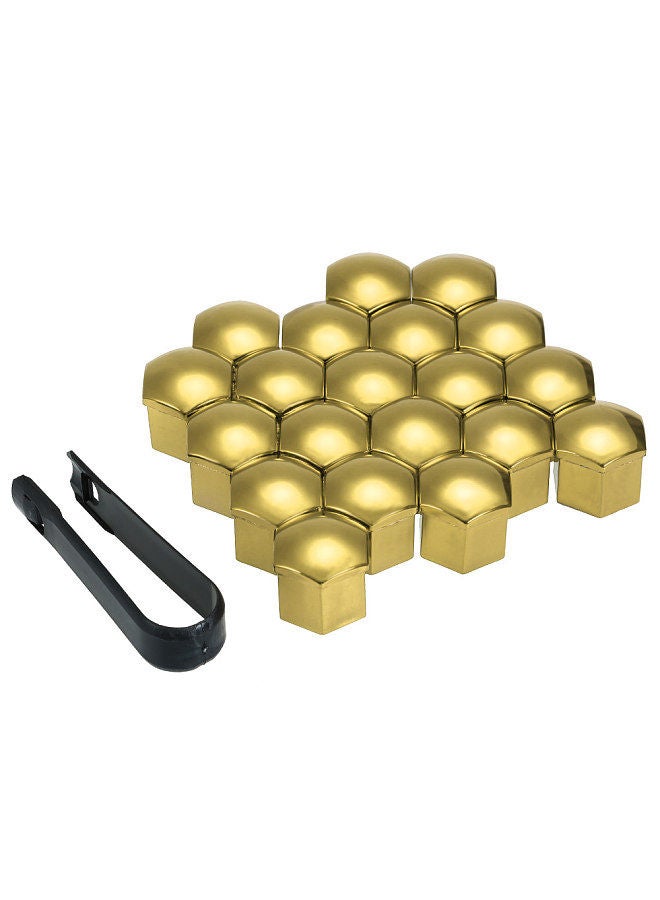 20pcs Universal 21mm Wheel Nut Covers Lug Nut Caps Screw Protector