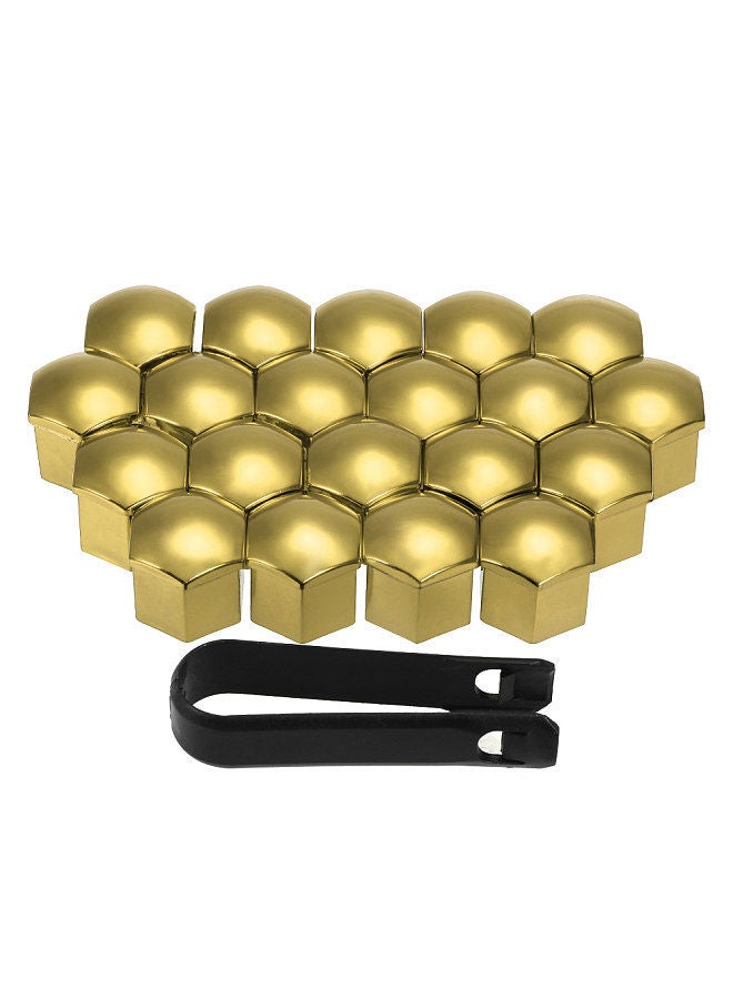 20pcs Universal 21mm Wheel Nut Covers Lug Nut Caps Screw Protector