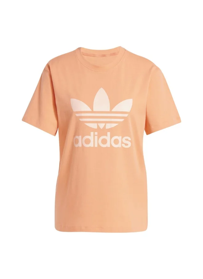 اديداس adidas TREFOIL TEE Orange Originals Women T-SHIRTS