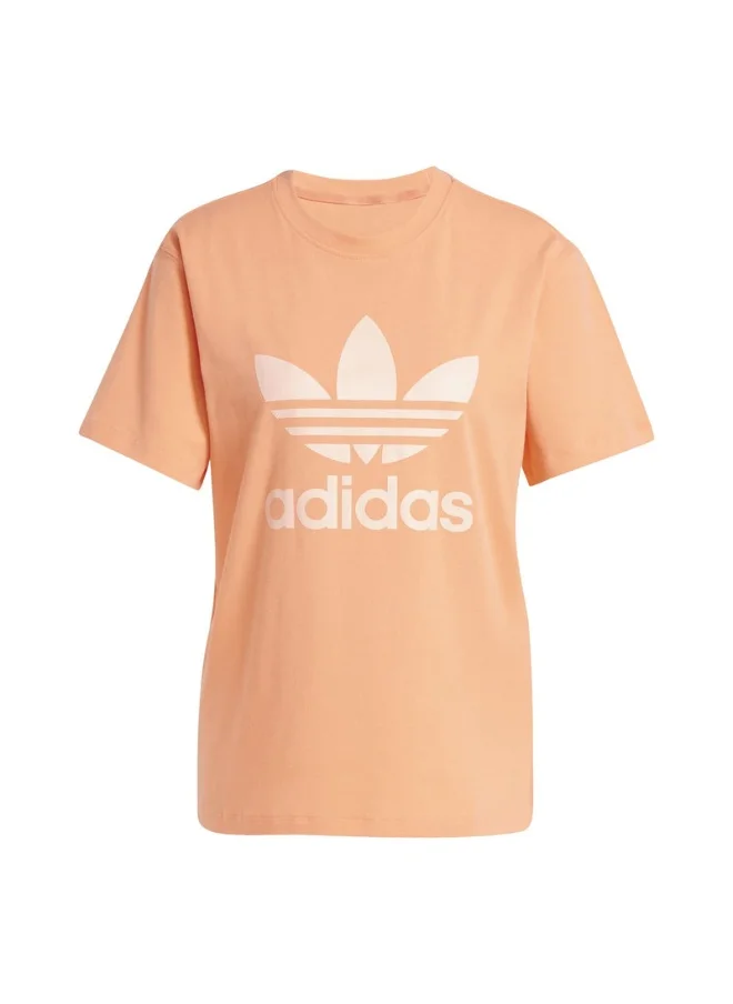 اديداس adidas TREFOIL TEE Orange Originals Women T-SHIRTS