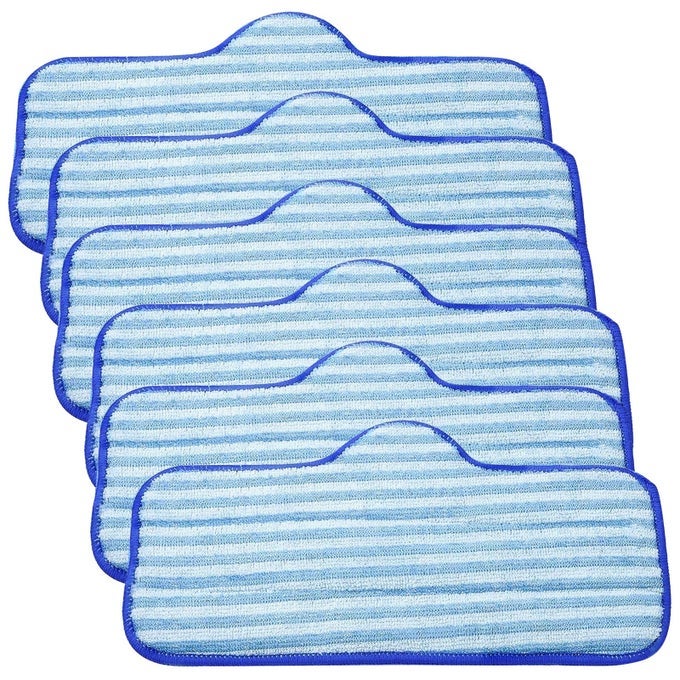 6 PACK MICROFIBER PADS COMPATIBLE WITH DUPRAY NEAT STEAM CLEANER DURABLE REUSABLE AND MACHINE WASHABLE