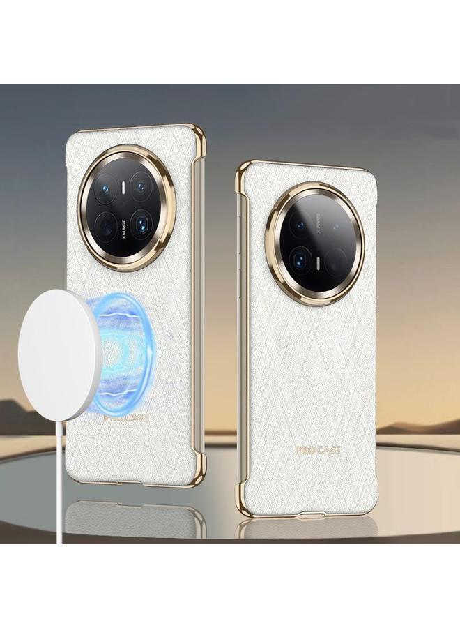 Case For Huawei Mate 70 Pro+ Borderless Electroplated Leather Magsafe Phone Case