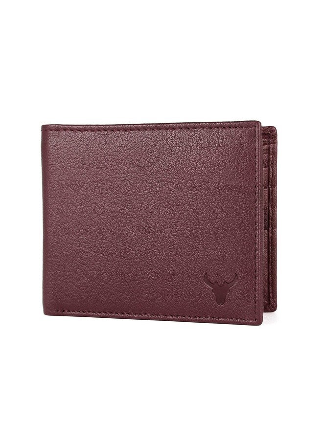 Napa Hide Maroon Leather Wallet For Men I Handcrafted I 4 Credit/Debit Card Slots I 2 Currency Compartments I 1 Transparent Id Window - Image 3