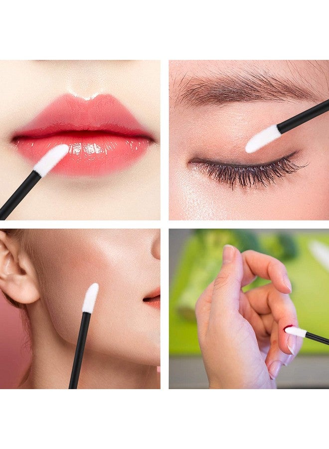 تي بيست ماكس 400 فرشاة ماسكارا سبوليز وفرشاة شفاه للاستعمال مرة واحدة لوصلات الرموش وأحمر الشفاه وعصا ملمع الشفاه أداة توزيع المكياج (أسود + وردي فاقع) - Image 5