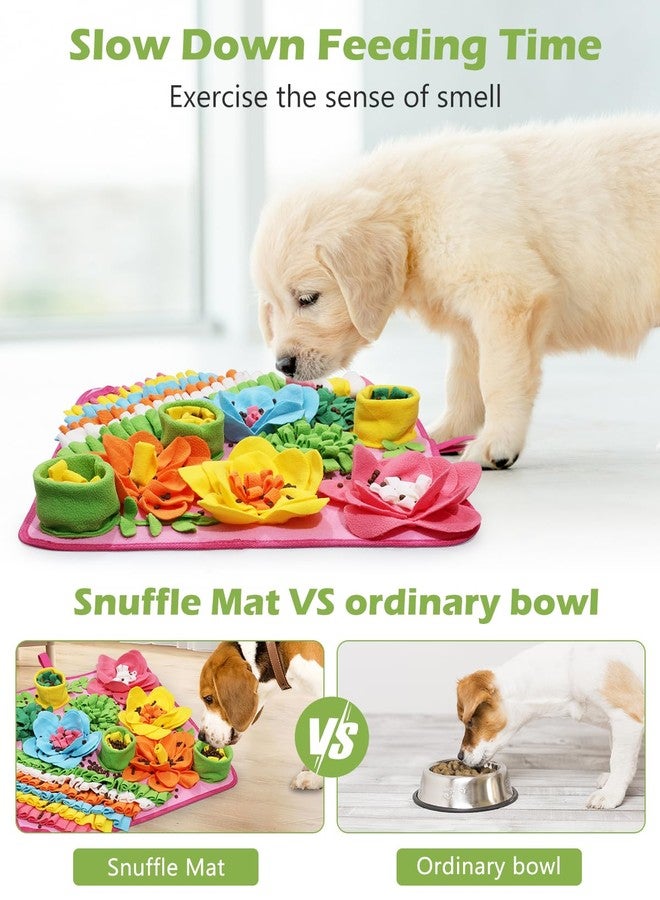 KeeKit Snuffle Mat for Dogs & Cats, Slow Feeding Mat for Small & Medium Breeds, Encourages Natural Foraging Skills, Durable Foraging Pad for Mental Stimulation - Pink, Large - Image 2