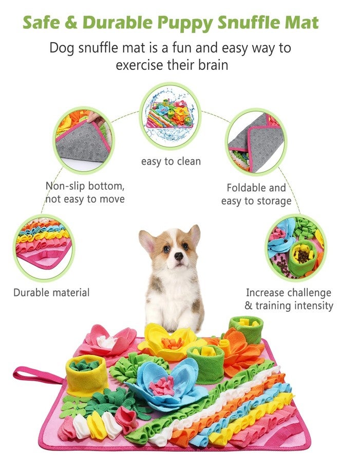 KeeKit Snuffle Mat for Dogs & Cats, Slow Feeding Mat for Small & Medium Breeds, Encourages Natural Foraging Skills, Durable Foraging Pad for Mental Stimulation - Pink, Large - Image 3
