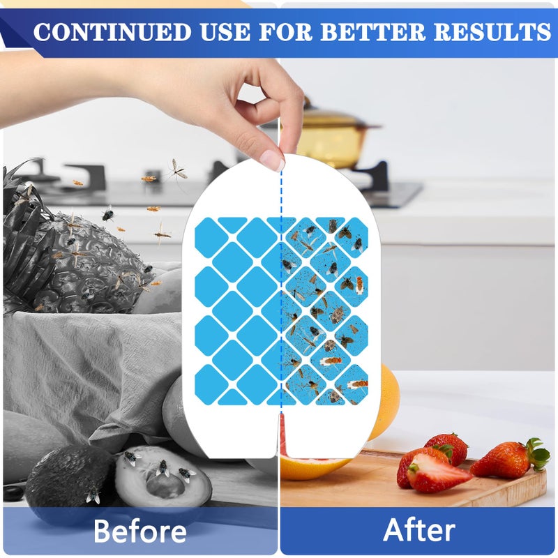 X-PEST Fly Trap Indoor, Gnat Traps with Light Tube, Plug in to Catch Flying Insects, Like Flies, Fruit Flies, Moths, Mosquitoes- Fly Zapper for Indoor Area Use (1 Device+5 Glue Boards) - Image 4