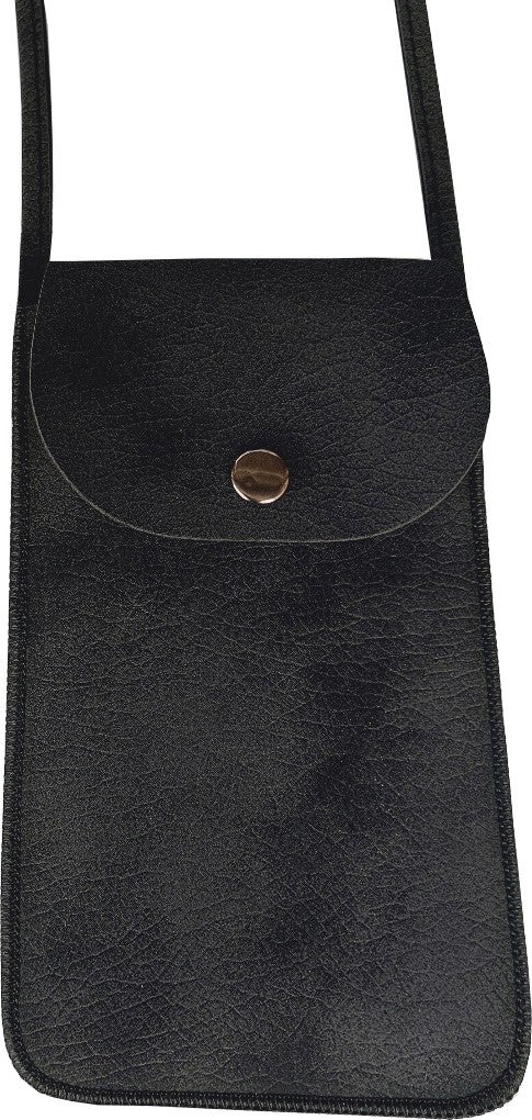 Cemmys Women's Crossbody Nubuck Shoulder Phone Bag Case - Black  - Image 1