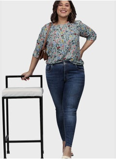 Instafab Plus Floral Print Blouse  - Image 4