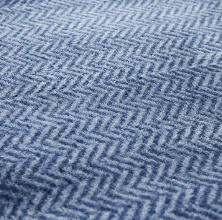 Karaca Home Cotton Blanket Herringbone Double Sandra Indigo