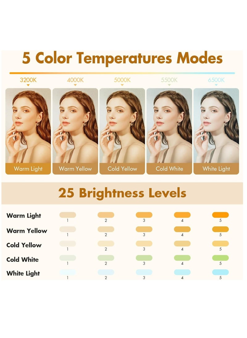 GUDOO Photography Light Clip on Phone Laptop For Selfie Live Broadcasting Confrence Online Lesson Makeup Videos High Brightness 66 Beads Multiple Modes Black  - Image 5
