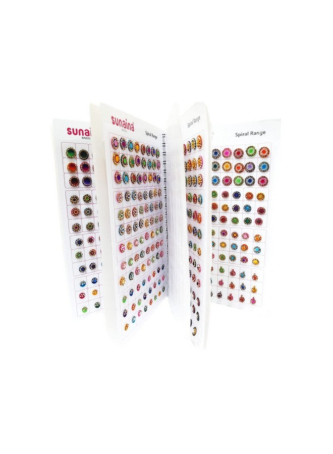 Sunaina (Original) Spiral Designer Assorted Multicolour/Red/Maroon Kumkum Bindi Book For Women Pack Of 1 - Image 1