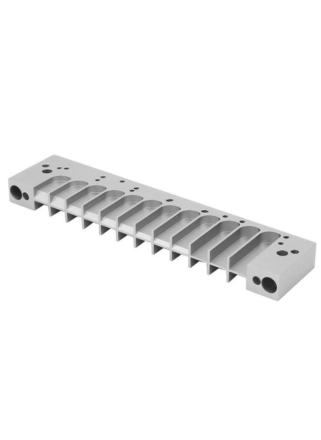 Thoraya - Harmonica Comb 12‑Hole Chromatic Scale for HOHNER 270D Original 270 LA12 TOOTS Reed PlateSilver - Image 1
