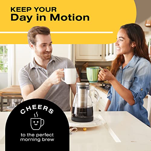 Bean Envy Cold Brew Coffee Maker - 32 oz Glass Coffee Cold Brew Maker and Pitcher w/Silicone Cap & Base - Image 5