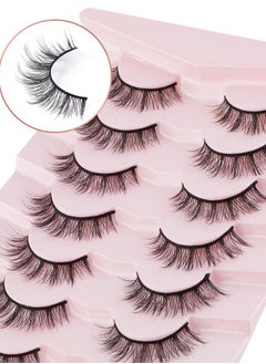 Yheakne False Eyelashes Natural Look 7 Pairs 3D Faux Mink Lashes Onlyall Short Fake Eye Lashes Pack for Small Eyes 13mm A01  - Image 4