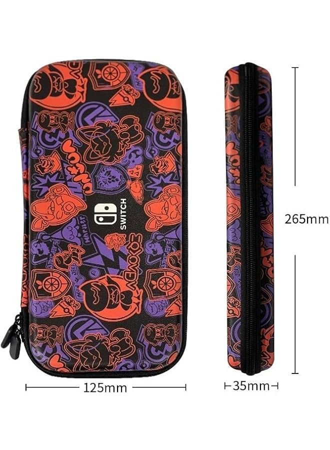 PROMASS Carrying case for Nintendo Switch/ Switch OLED-Pokemon Scarlet and Violet Protective Hard Portable Travel case Shell Pouch for Console & Accessories (black) - Image 3