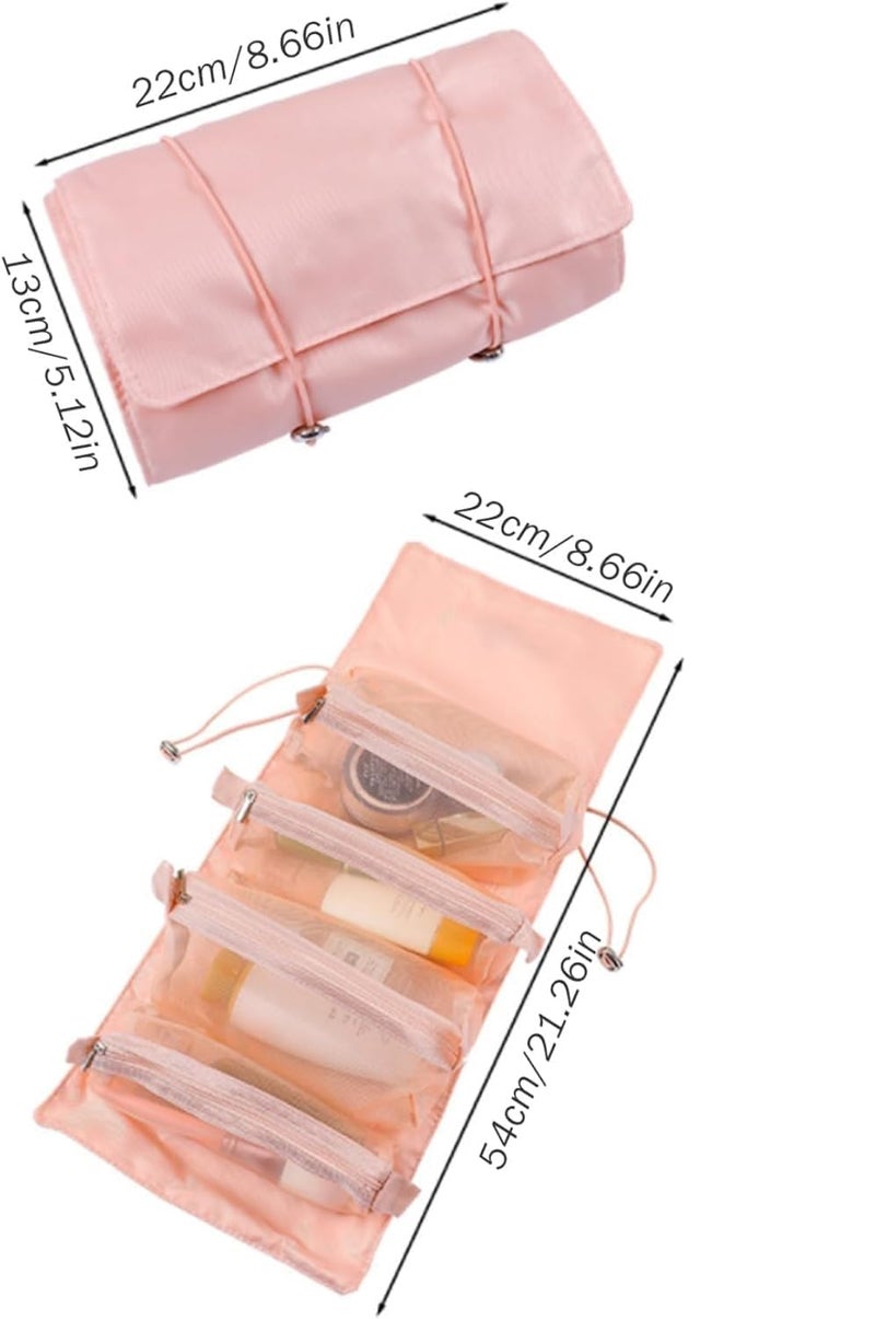 STESHWK STESHWK Makeup Cosmetic Storage Case Hair Beauty First Aid Kits Organizer Bag with 4 Removable Hanging Roll Up Travel Toiletry Bag  - Image 2