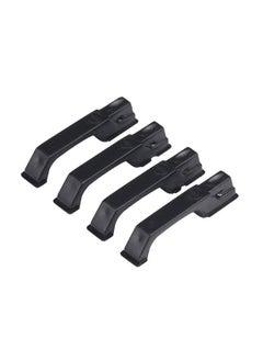 Dilwe 4Pcs Rc Car Door Handles Plastic Simulation Door Handles With Screws For Traxxas 4 D90 Axial Scx10 1/10 Rc Crawler Car(Black) Car Model Accessory  - Image 1
