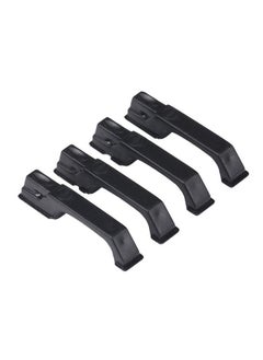 Dilwe 4Pcs Rc Car Door Handles Plastic Simulation Door Handles With Screws For Traxxas 4 D90 Axial Scx10 1/10 Rc Crawler Car(Black) Car Model Accessory  - Image 3
