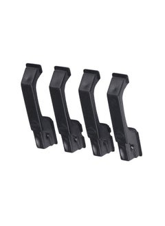 Dilwe 4Pcs Rc Car Door Handles Plastic Simulation Door Handles With Screws For Traxxas 4 D90 Axial Scx10 1/10 Rc Crawler Car(Black) Car Model Accessory  - Image 5