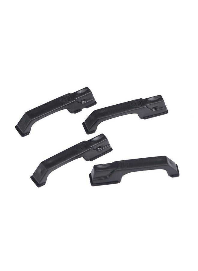 Dilwe - 4Pcs Rc Car Door Handles Plastic Simulation Door Handles With Screws For Traxxas 4 D90 Axial Scx10 1/10 Rc Crawler Car(Black) Car Model Accessory - Image 1