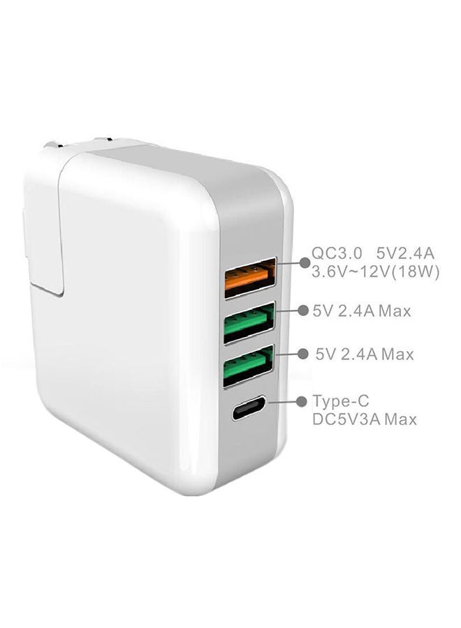 نيبمينينت 4-Port Travel Charger - US Plug White - Image 2