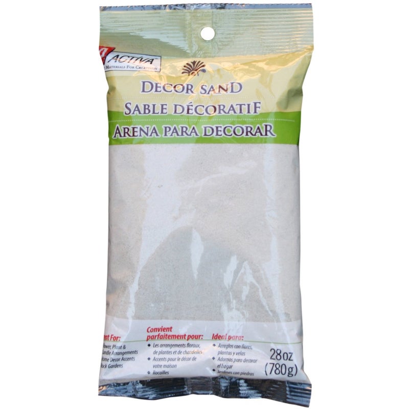 Activa White Decorative Colored Sand, 28-oz (780g) | Fine Grain & Fade-Proof Sand for Arts & Crafts