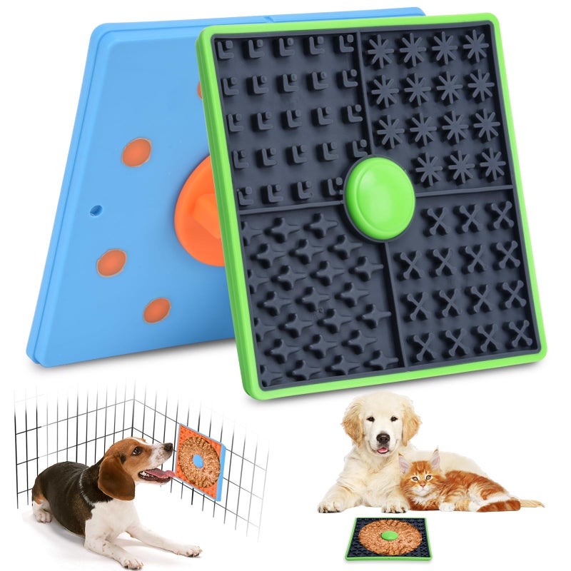 ChengFu Lick Mat for Dogs Crate, Lick Mat for Dog, Dog Peanut Butter Lick Pads, Crate Training Aids for Puppies Slow Food Licking Pad(1 Pack) - Image 1