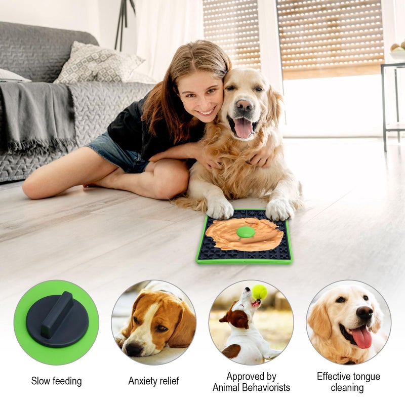ChengFu Lick Mat for Dogs Crate, Lick Mat for Dog, Dog Peanut Butter Lick Pads, Crate Training Aids for Puppies Slow Food Licking Pad(1 Pack) - Image 3