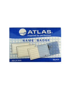 ATLAS 50-Piece name Badge With Safety Pin  - Image 2