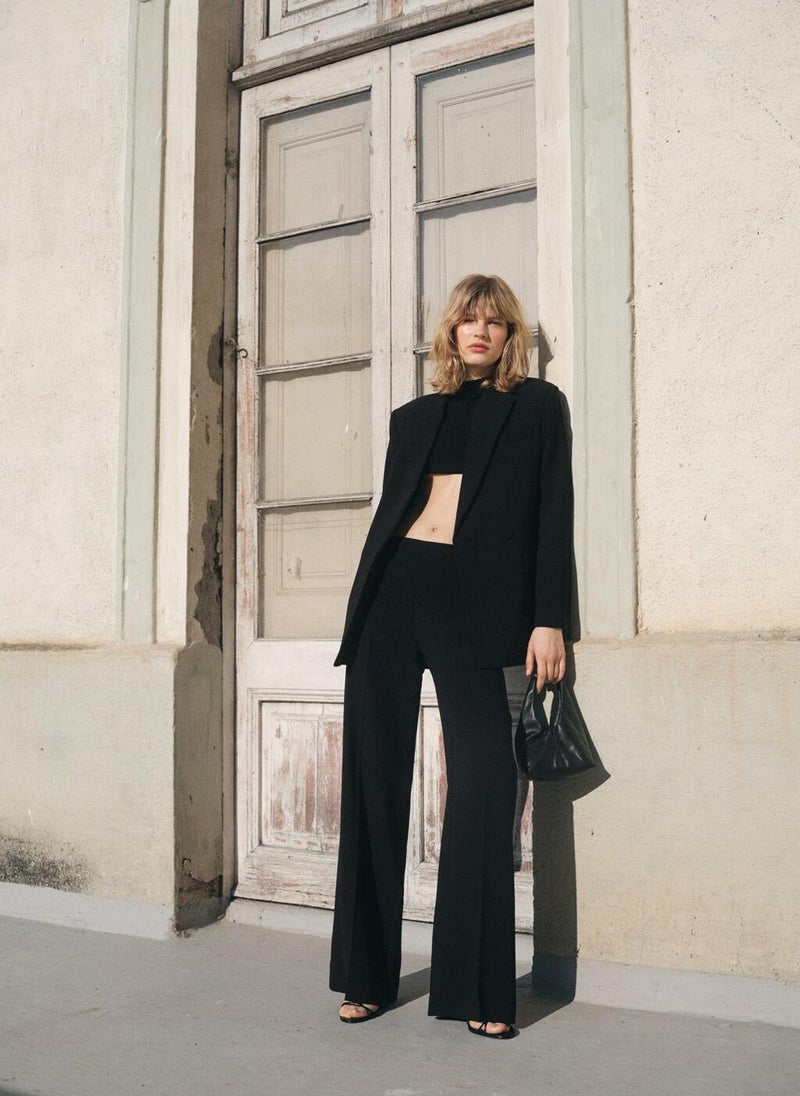 MANGO Straight mid-rise suit trousers - Image 4