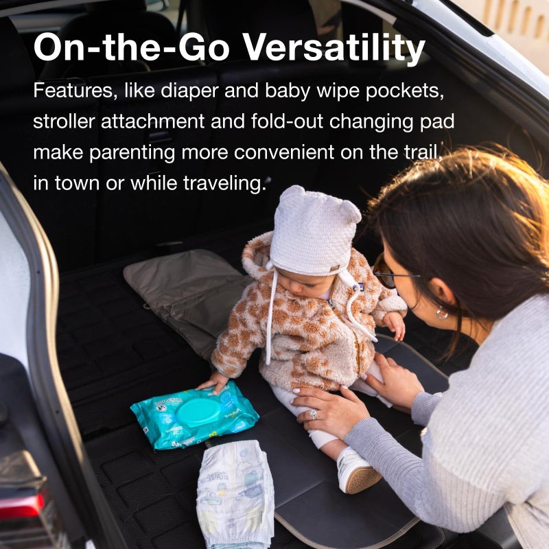 Osprey Poco Portable Changing Pad - Washable Travel Baby Diaper Mat with Pockets, Tan Concrete - Image 4
