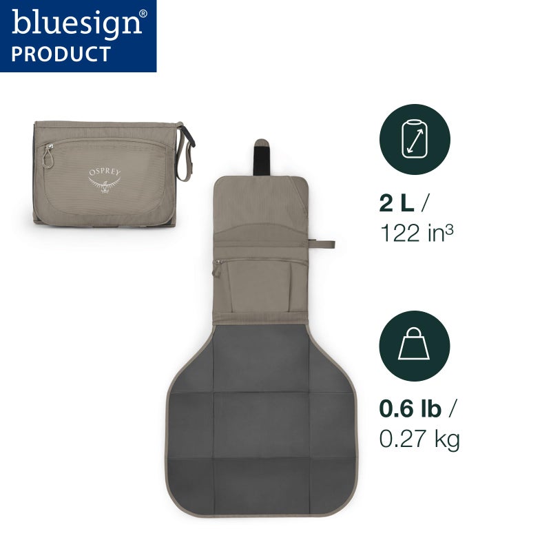 Osprey Poco Portable Changing Pad - Washable Travel Baby Diaper Mat with Pockets, Tan Concrete - Image 2