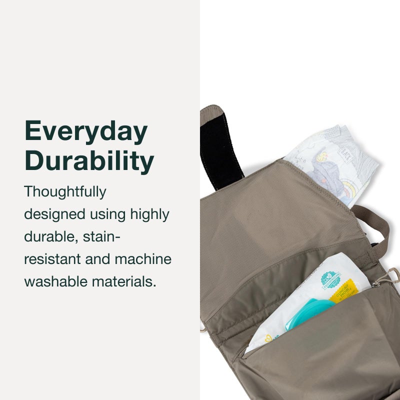 Osprey Poco Portable Changing Pad - Washable Travel Baby Diaper Mat with Pockets, Tan Concrete - Image 3