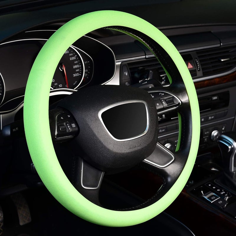 KAFEEK Noctilucent Steering Wheel Cover - Fluorescent Green - Image 1