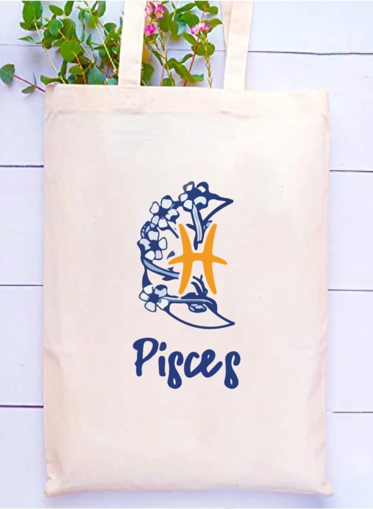 PRINTSHOP4ME Zodiac Design Eco-Friendly Cotton Bag - Reusable Tote for Astrology Fans - Gift for Astrology Lovers - Perfect for Shopping and Grocery Bags - Tote Bags for Women - Image 2