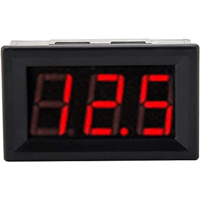 Eujgoov Digital Voltmeter 056 3 Wire Digital Led Voltmeter Voltage Meter Panel With Reverse Dc 0100V Red Blue Green Yellow 482919 CmFont Backlight Color Red - Image 2