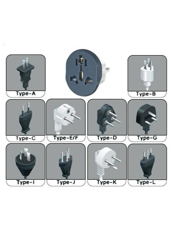 5 Pcs Travel Adapter, Plug Adapter, Universal Adapter USA, Australia, UK, Europe, Travel conversion EU Plug, Compact size. Compatible with plug types. Type A,B,C,D,E,F,G,I,J,K,L. ((Pack of 5)) - Image 2