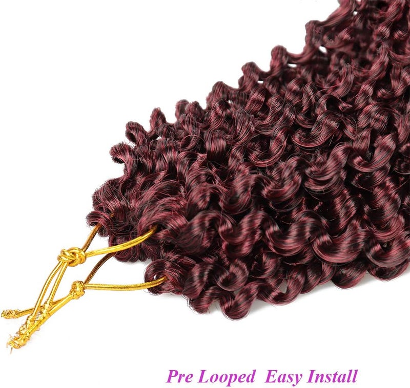 Dorsanee 7 Packs Passion Twist Hair 22 Inch Water Wave Synthetic Braids for Passion Twist Crochet Braiding Hair Goddess Locs Long Bohemian Curl Hair Extensions (22Strands/Pack, Tbug#) - Image 3