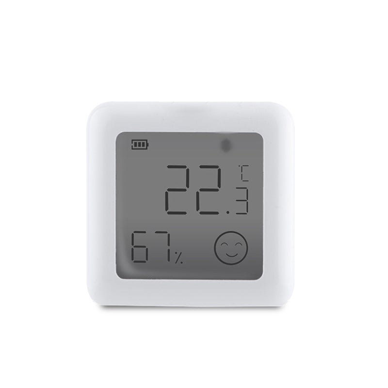 Hygrothermograph: White Small Portable LCD Display - High Accuracy Low Energy Consumption Temperature and Humidity Detector for Household Bedside Table Wall - Image 1