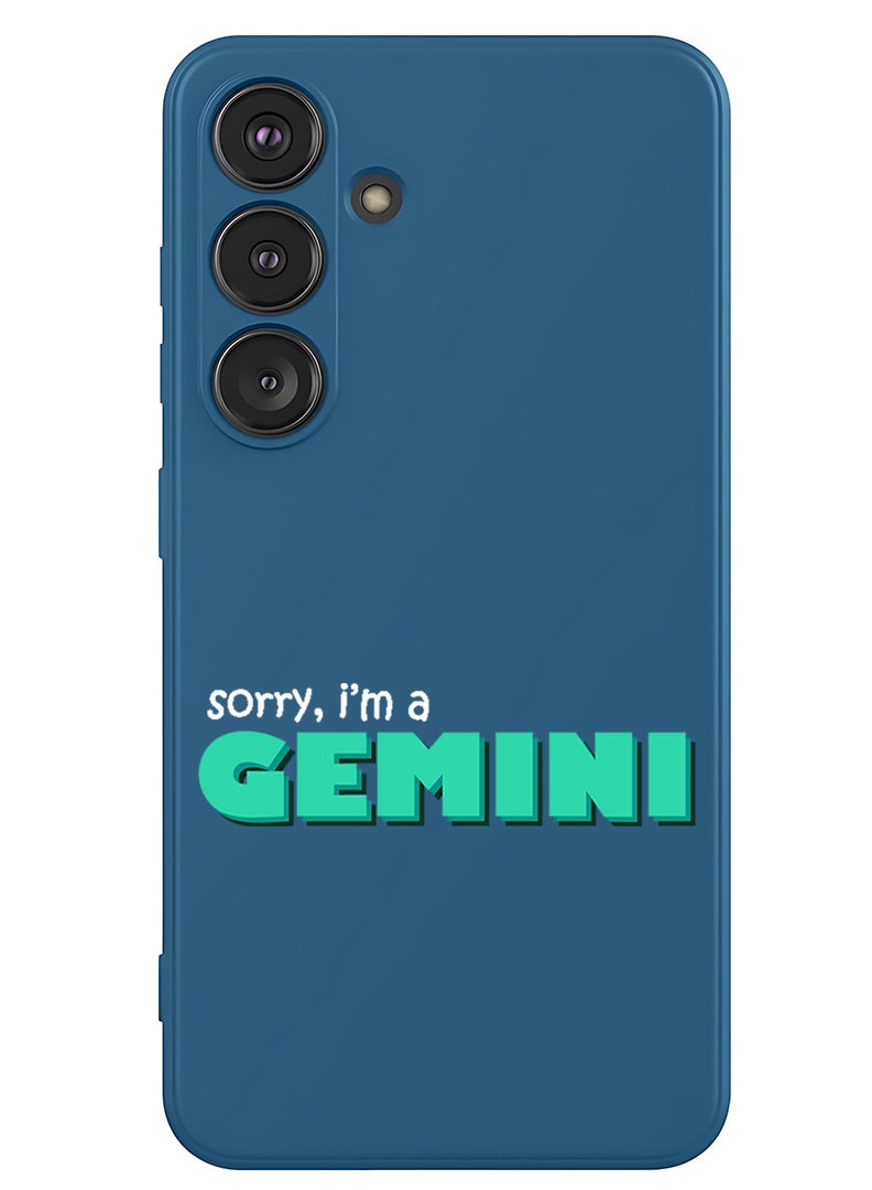 Theodor Protective Slim Fit Case Liquid Silicone Cover with Full Body Protection Anti-Scratch Shockproof Case For Samsung Galaxy S25 (Blue) - Gemini - White - Image 1