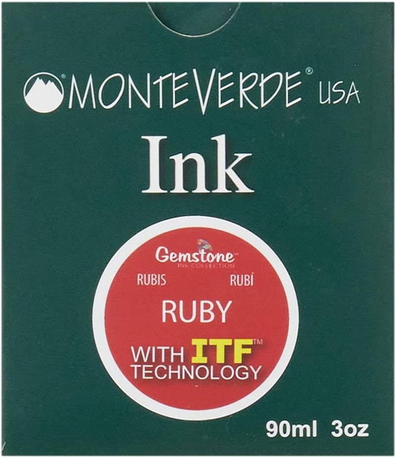 Monteverde Bottle Ink, 90ml, Ruby (G308RU) - Image 1