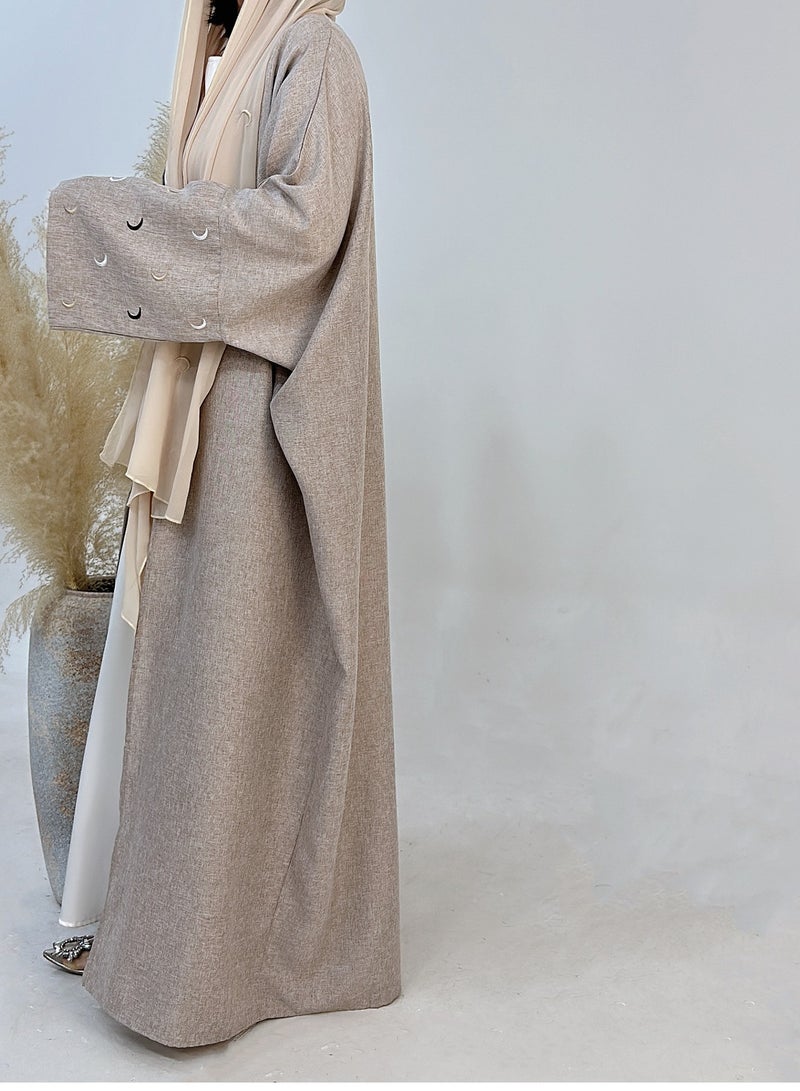 إسكدنيا Women Muslim Robe, Comfortable and Breathable Muslim Islamic Prayer Dress Clothes, Embroidered Elegant Soft Abaya for Women for Daily Wear, Prayer, Ramadan, Festival, ( Size XXL, Grey) - Image 2