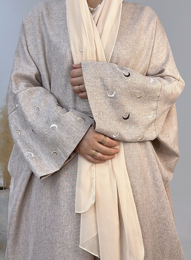 إسكدنيا Women Muslim Robe, Comfortable and Breathable Muslim Islamic Prayer Dress Clothes, Embroidered Elegant Soft Abaya for Women for Daily Wear, Prayer, Ramadan, Festival, ( Size XXL, Grey) - Image 3