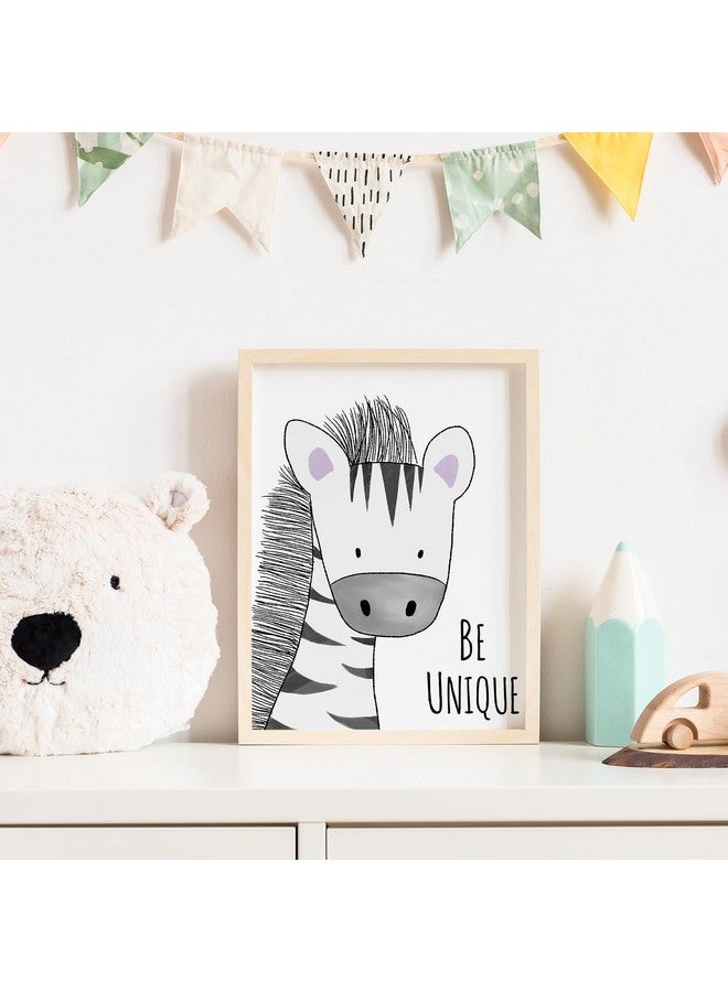 Whaline 9Pcs Baby Safari Nursery Wall Decor Inspirational Quotes Paper Print Lion Elephant Tiger Art Posters Watercolor Animal Painting Picture for Nursery Baby Children's Room, 8 x 10 Inch (Unframed) - Image 4