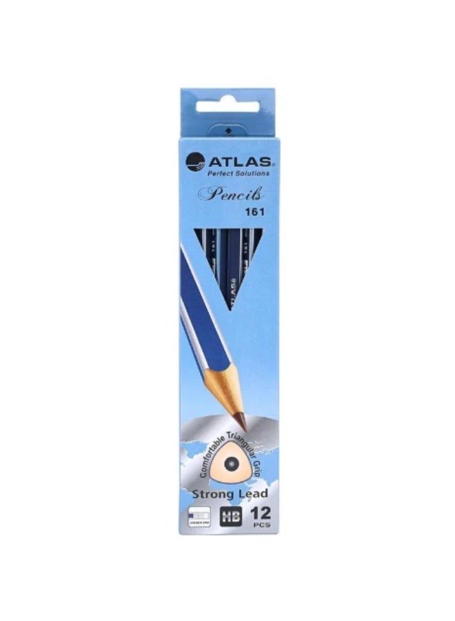 ATLAS HB Pencil BE/SR stripes Pack of 12