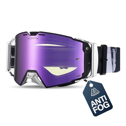 VOZAPOW Dirt Bike Goggles Over Glasses AntiFog Motorcycle Protective Eyewear Motocross Goggles for Men Women - Image 1