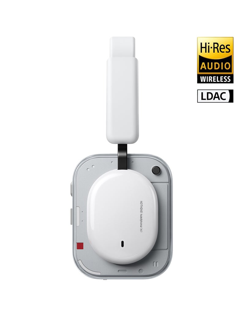 Nothing Headphone (a) Wireless Over Ear Headphones with Active Noise Cancelling, Up to 135 Hours of Battery Life, Hi-Res, LDAC, Tactile Controls - White White - Image 5