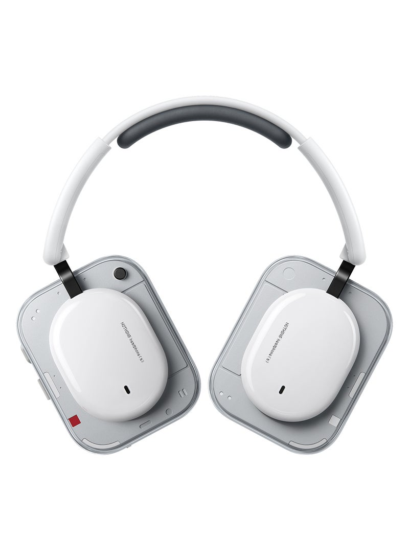 Nothing Headphone (a) Wireless Over Ear Headphones with Active Noise Cancelling, Up to 135 Hours of Battery Life, Hi-Res, LDAC, Tactile Controls - White White - Image 1